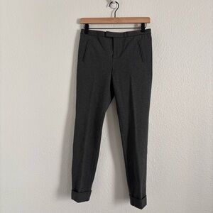 ATM Anthony Thomas Melillo Women's Size 2 Gray Ponte Slim Cuffed Ankle Pants